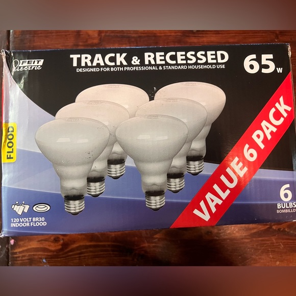 COPY - New Feit Electric ‎65BR30/FL 65W Indoor Flood Incandescent Light Bulbs 6… - Picture 1 of 4